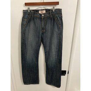 Division E  Denim True Vintage Men's Straight Leg Jeans, Blue, 34x32